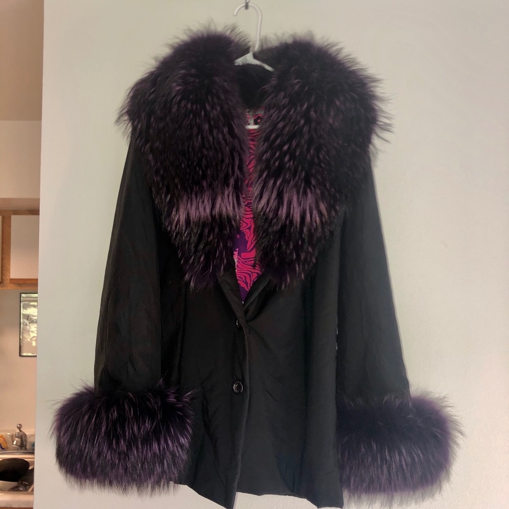 Versace fur jacket anorak